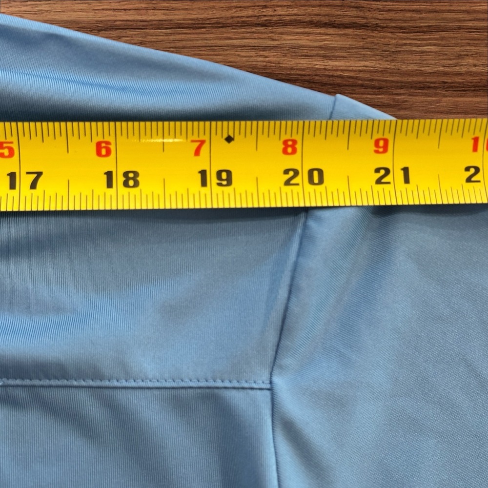 Holloway Coolcore Polo Shirt XXL Light Blue Short Sleeve Athletic White Piping - Picture 10 of 15